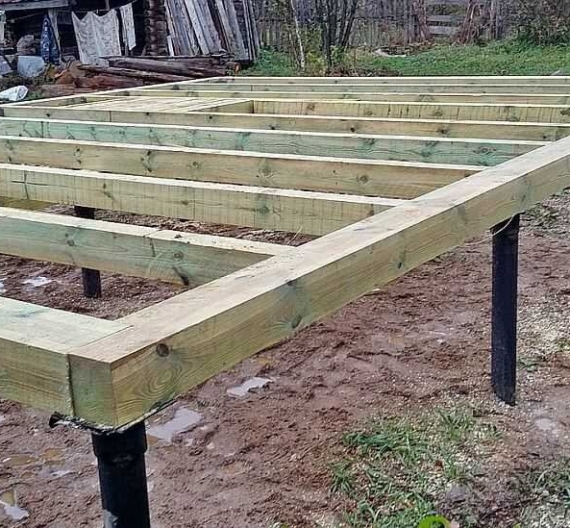 Столбчатые фундаменты с ростверком